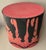 Vintage Oval Wallpaper Box by Atelier of Hudson, New York With Black Regency Silhouettes on a Pink Ground For Sale - Image 14 of 18
