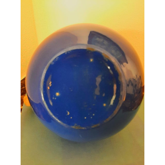 Art Deco Art Deco Bauer Cobalt Blue Carafe For Sale - Image 3 of 4