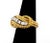 18K Yellow Gold Diamond Knot Ring, adorned with 7 prong set round brilliant cut diamonds weighing a total of approx. 0.50...