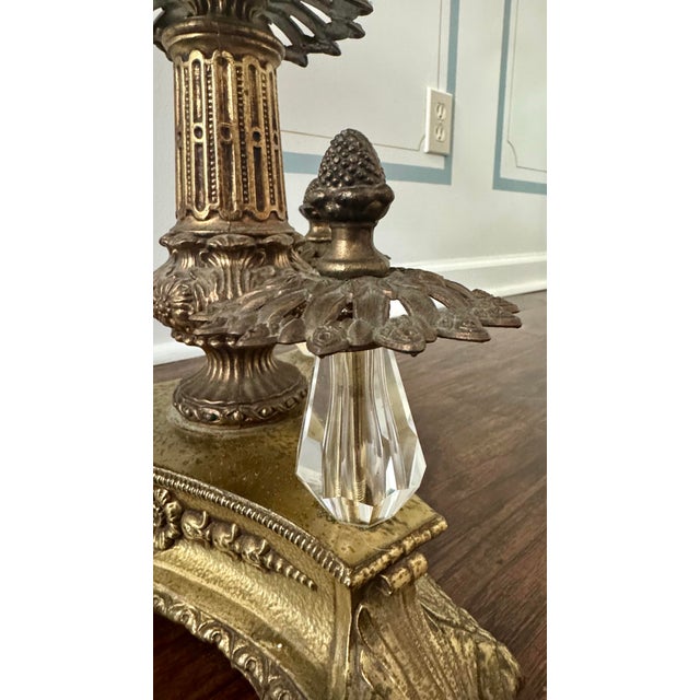 Antique White Vintage French Napoleon III Empire Revival Gueridon Round End Table For Sale - Image 8 of 12