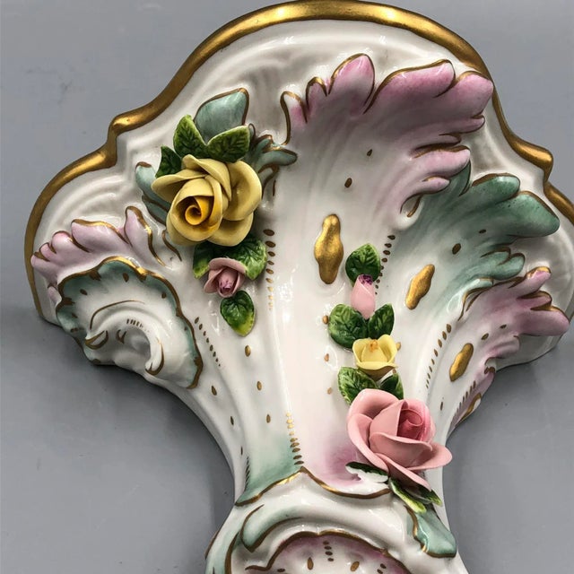Rococo Hand-Painted Porcelain Wall Consoles from Kämmer, Dresden, Set of 3 For Sale - Image 16 of 18