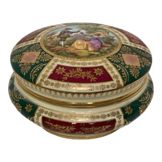 JKW - Josef Kuba Werkstätte Porcelain VanityJar, Jewelry Box, Trinket Box For Sale
