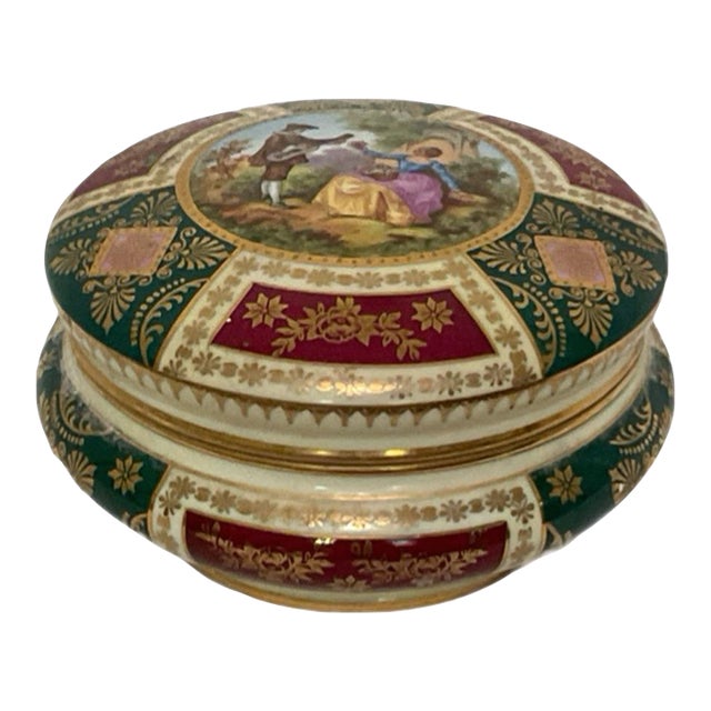 JKW - Josef Kuba Werkstätte Porcelain VanityJar, Jewelry Box, Trinket Box For Sale