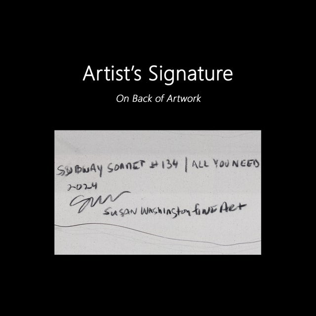 Subway Sonnet #134 All You Need - Mixed Media Street Art on Canvas Original Artwork by Susan Washington For Sale - Image 9 of 9