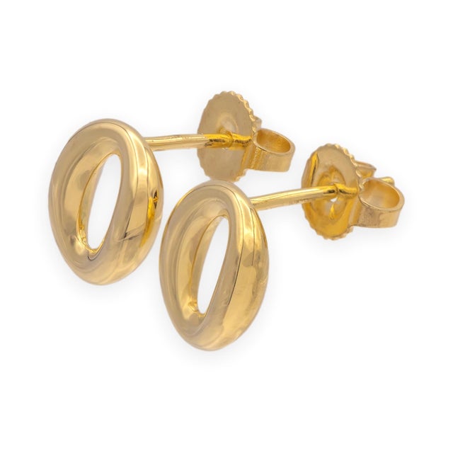Tiffany and Co. Tiffany & Co. Elsa Peretti Sevillana Stud Earrings 18k Yellow Gold Small, A Pair For Sale - Image 4 of 9
