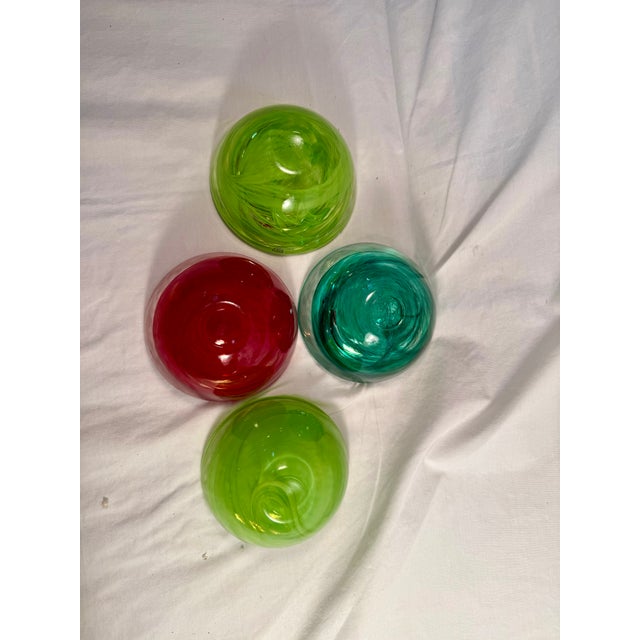 Kosta Boda Vintage, Kosta Boda Atoll Art Glass Votive Candleholder Sweden Set of 4 For Sale - Image 4 of 8