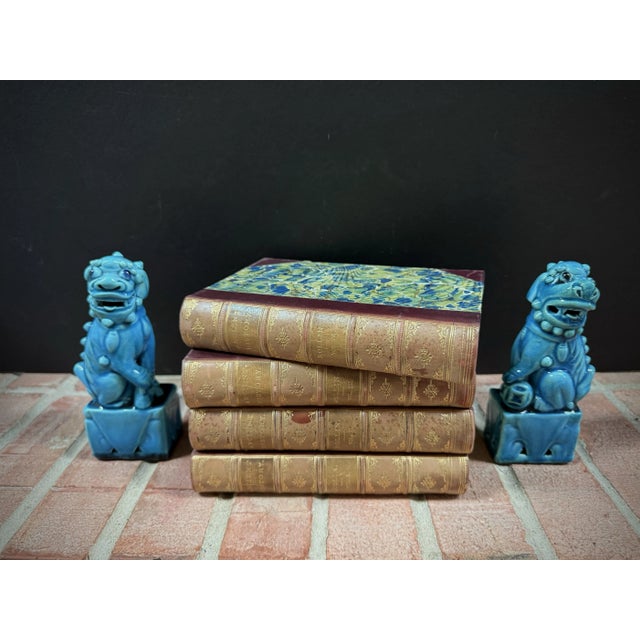 Antique Leather Wrapped Books, ‘Ancient History’ From Rollin & Other Authentic Sources - 4 Volume Set For Sale In Chicago - Image 6 of 12