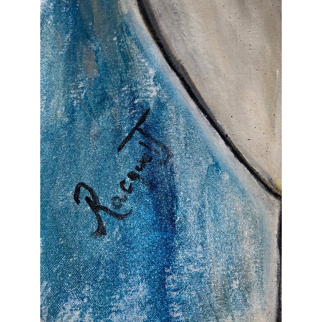 2020s RacquelJ “Silent Strength” Large Original Acrylic on Canvas Painting, Signed For Sale - Image 5 of 5