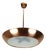 Bauhaus UFO Pendant Light in Copper by Josef Hurka for Drupol, 1930s For Sale