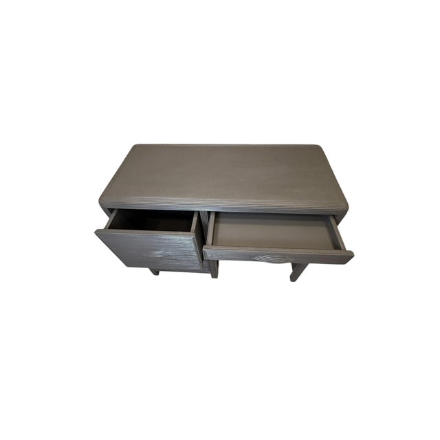 Vintage Art Deco Waterfall Writing Desk in Bronze Satin Finish For Sale - Image 11 of 11