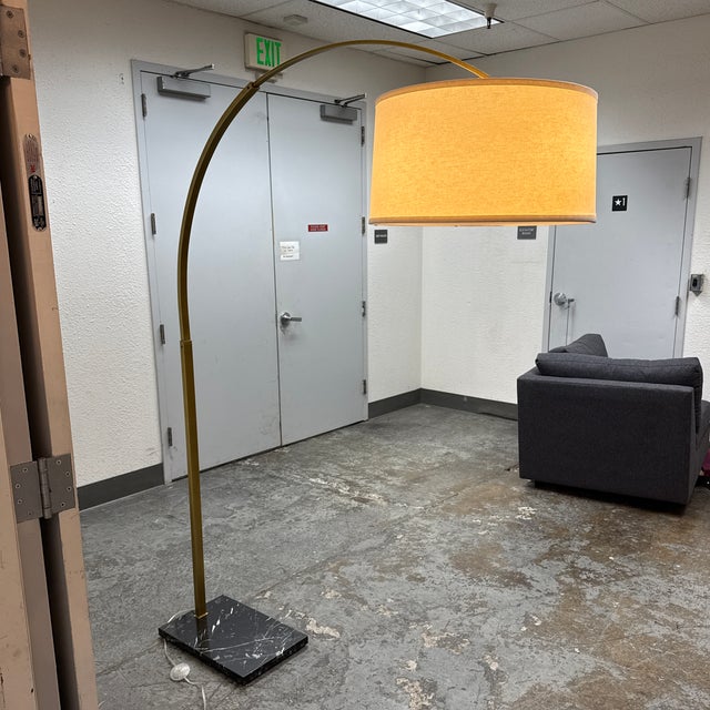 Restoration Hardware Restoration Hardware Modern Arc Floor Lamp + Black Marble For Sale - Image 4 of 12