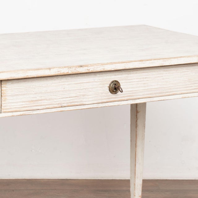 19th Century Swedish White Painted Desk or Side Table For Sale - Image 9 of 14