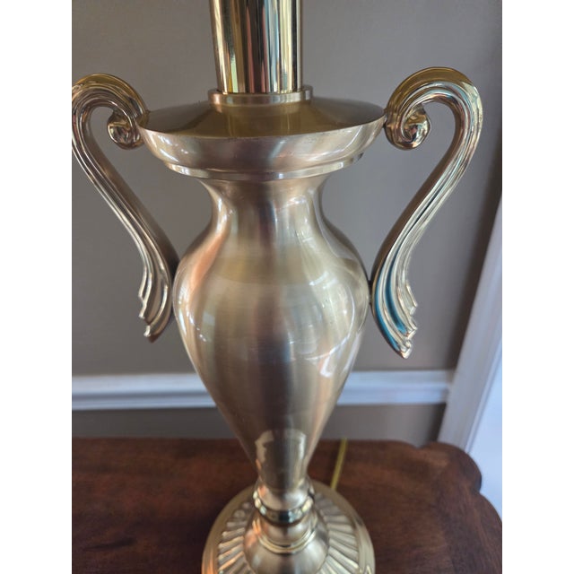 Metal Vintage Brass Trophy Urn Lamp For Sale - Image 7 of 16