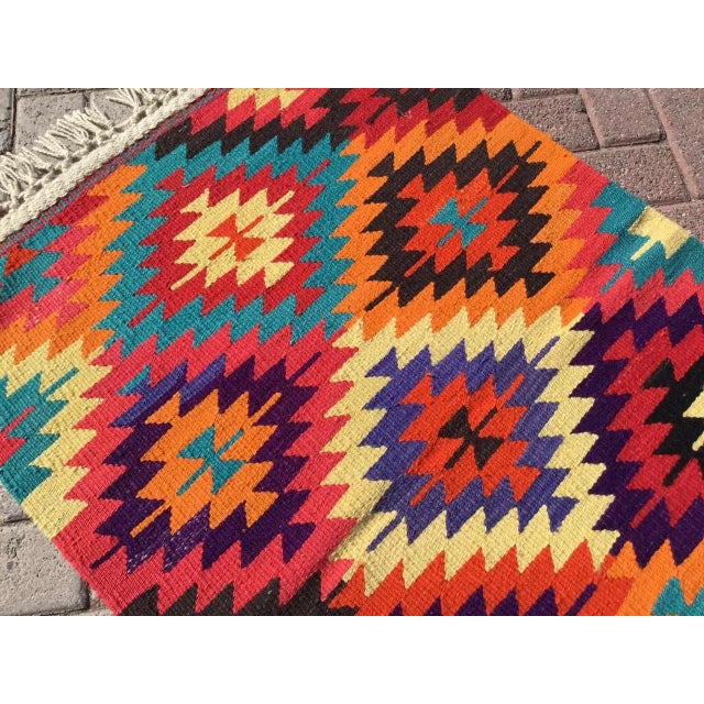 1960s 1960s Vintage Turkish Kilim Rug - 35" X 49" For Sale - Image 5 of 10