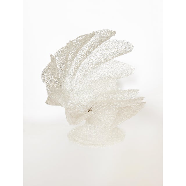 Mid-Century Modern 1960s Original Mid Century Clam Shell and Pearl Spaghetti Lamp For Sale - Image 3 of 4