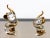 Two adorable little Elephants. Made by Murano 1980. Hollywood Regency style. Crystal glass with 24-carat gold. Very nice...