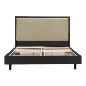 Black & Tweed Queen Bed Frame