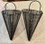 Black Metal & Wire Wall Mount Sconces With Loop Hangers. Nice quality metal with wire wrapping. Rustic sconces set of 2....