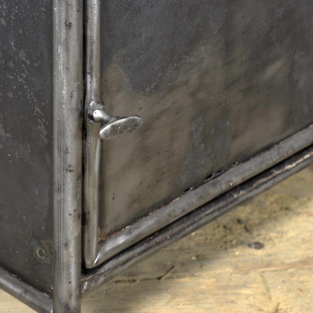 Vintage Iron Nightstand, 1920 For Sale - Image 10 of 12