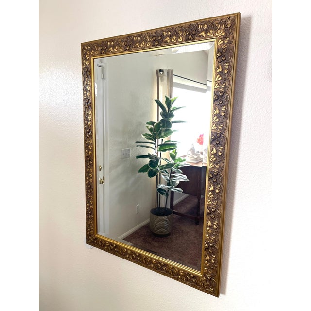 Vintage European Gold Gilt Beveled Mirror For Sale - Image 11 of 16