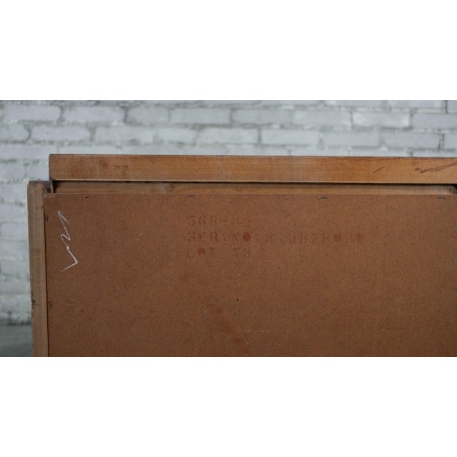1970s Lane Furniture "Staccato" Oak Brutalist Nightstand Cabinet For Sale - Image 12 of 12