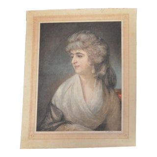 Antique French Style Color Print, Portrait of an Elegant Woman For Sale