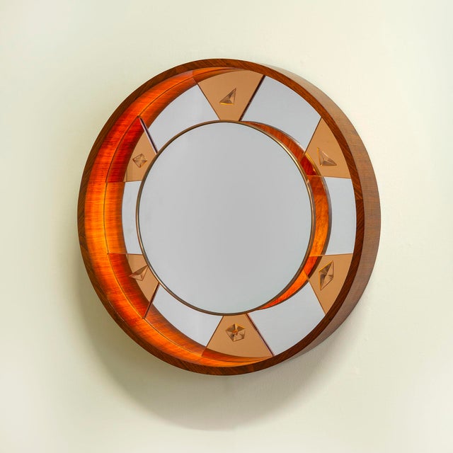 Mid-Century Modern Wall Mirror by Ico Parisi for Fontana Arte, 1950s For Sale - Image 3 of 7