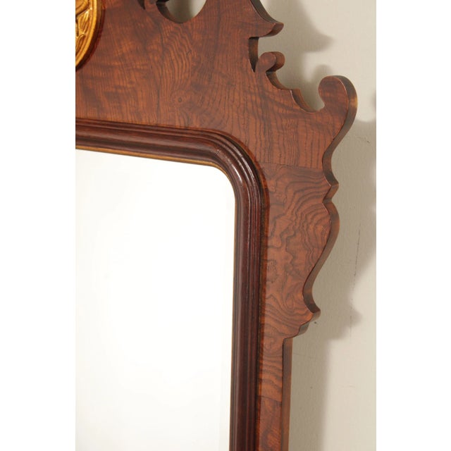 Wood Henredon Chippendale Style Carved Mahogany 'Aston Court' Mirror For Sale - Image 7 of 12