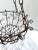 1950s Vintage Wrought Iron Hanging Planter Basket With Scrollwork & Original Chain For Sale - Image 5 of 12