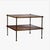Vintage Beacon Hill two tiered side table. Mahogany veneer with brass detail. Mahogany veneer has distressed areas with...