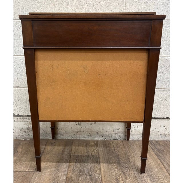 Vintage Johan Tapp Georgian or Sheraton Style Leather Top Desk For Sale - Image 12 of 12