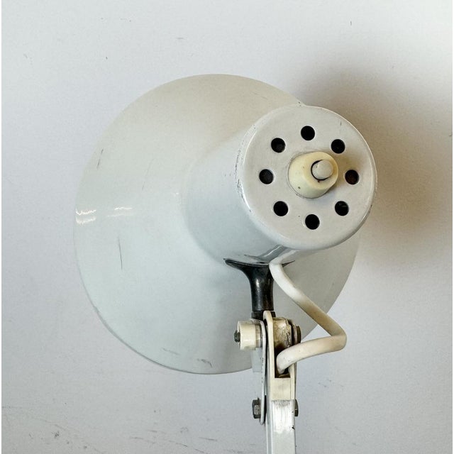 Vintage White Italian Architect Table Lamp, 1970s For Sale - Image 6 of 18