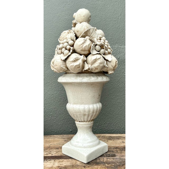Vintage Italian Glazed Ceramic Topiary For Sale - Image 4 of 12