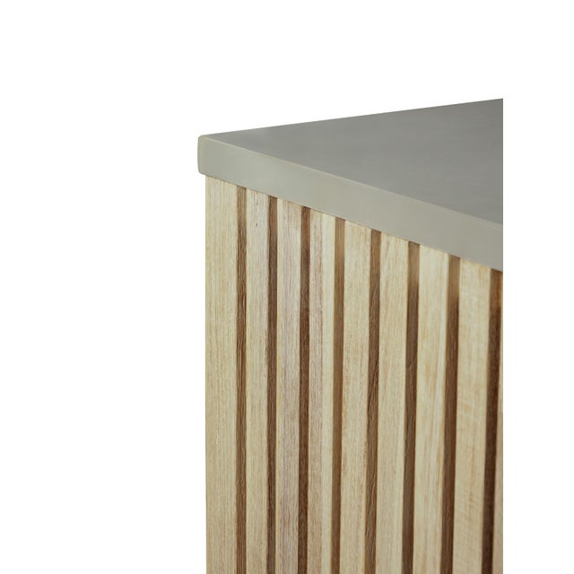 Modern Eclipse Outdoor Solid Teak Wood Natural Look Kitchen Island For Sale - Image 3 of 9