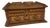 Antique Early 20th Century Layered Tramp Art Folk Art Box With Floral Liner For Sale