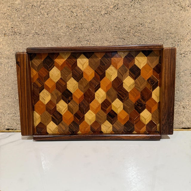 Mid-Century Modern Don Shoemaker Señal Service Tray Exotic Wood For Sale In San Diego - Image 6 of 6