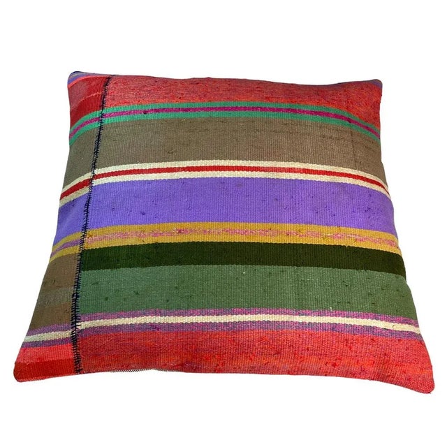 Vintage Turkish Kilim Cushion Cover, 1970s For Sale - Image 10 of 11