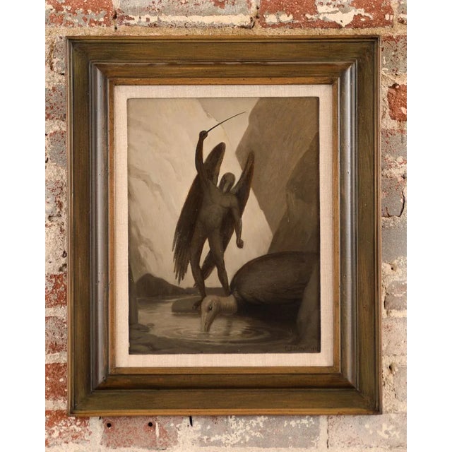 Black Native American Legends #2 Oil Painting For Sale - Image 8 of 8