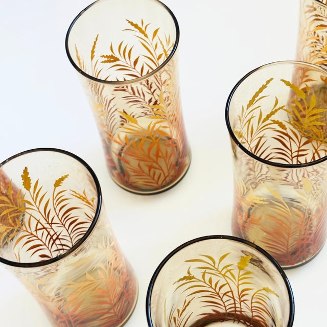 1970s Vintage Wheat Tumblers - Set of 6 For Sale - Image 10 of 10
