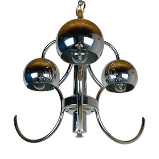 Mid-Century Eyeball Silver Pendant Lamp, Italy, 1970s For Sale