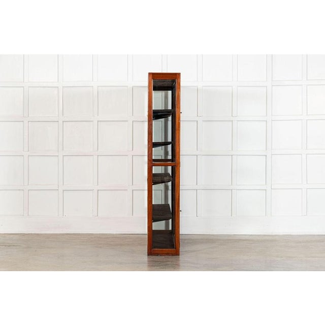 Wood Large Antique English Mahogany Glazed Display Cabinet, 1880 For Sale - Image 7 of 15