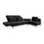 Leather Chrome Corner Sofa in Black with Manual Function by Brühl Moule For Sale - Image 6 of 18