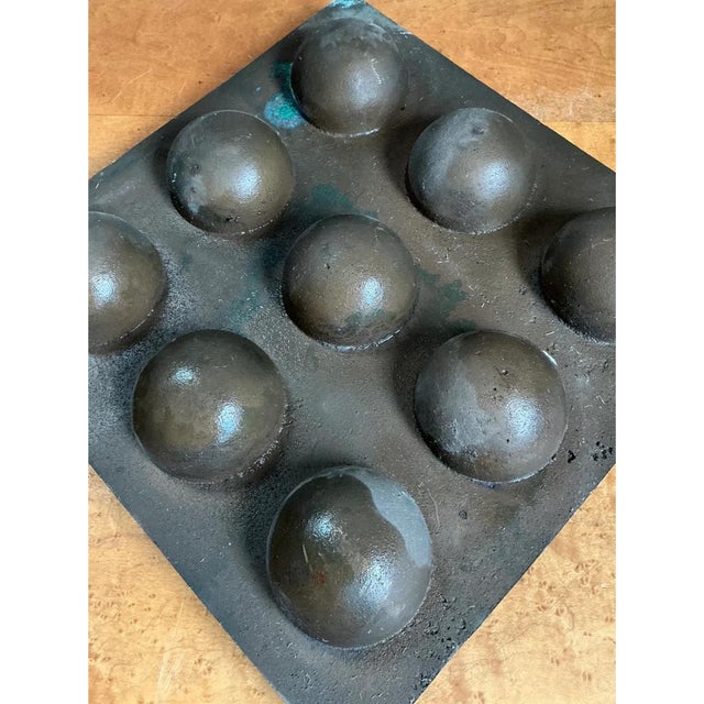 Mid 20th Century Vintage Abstract Geometric Lead Bubble Sculpture For Sale - Image 5 of 12