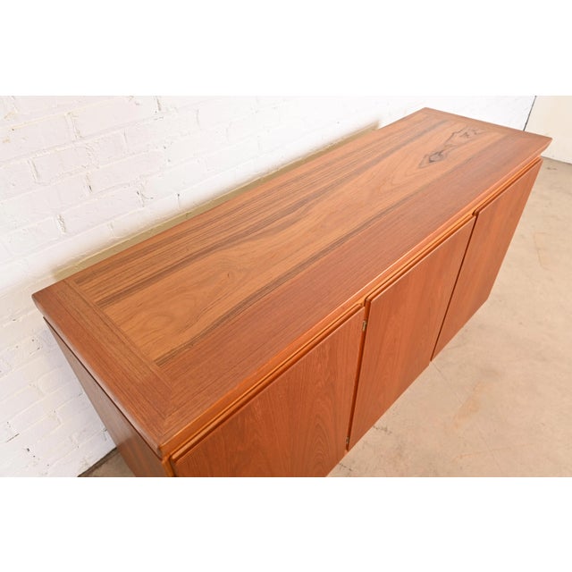 Skovby Danish Modern Teak Sideboard or Bar Cabinet, Circa 1970s For Sale - Image 9 of 12