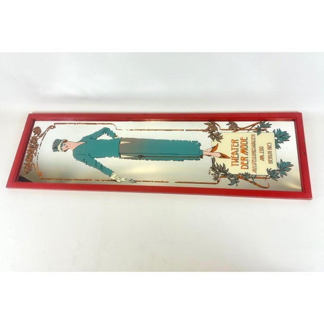 Art Deco Style Advertising Mirror, 1950s For Sale - Image 3 of 15