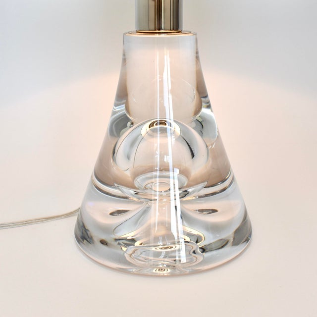 Mid 20th Century Mid 20th Century Mid Century Modern Bubble Crystal Glass Table Lamp For Sale - Image 5 of 8