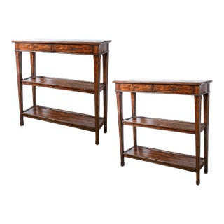 Console With Drawers and Shelves One For Sale
