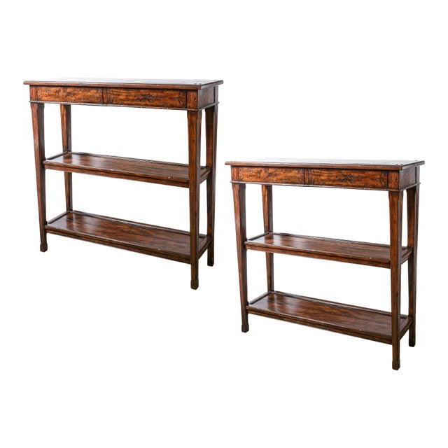 Console With Drawers and Shelves One For Sale