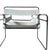 Vintage Marcel Breuer Wassily - Style Chrome White Leather Sling Lounge Chair/ Sold For Sale