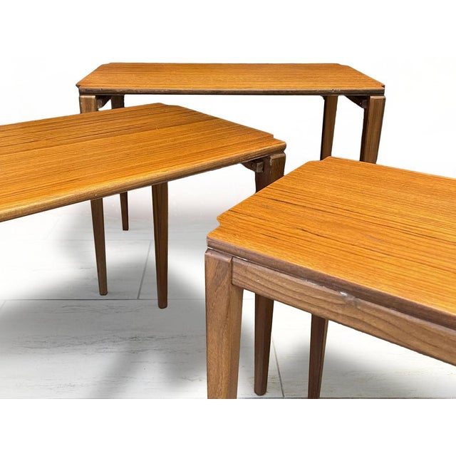 Mid-Century Modern Teak Nesting Tables by Richard Hornby for Fyne Ladye, 1960s, Set of 3 For Sale - Image 12 of 13